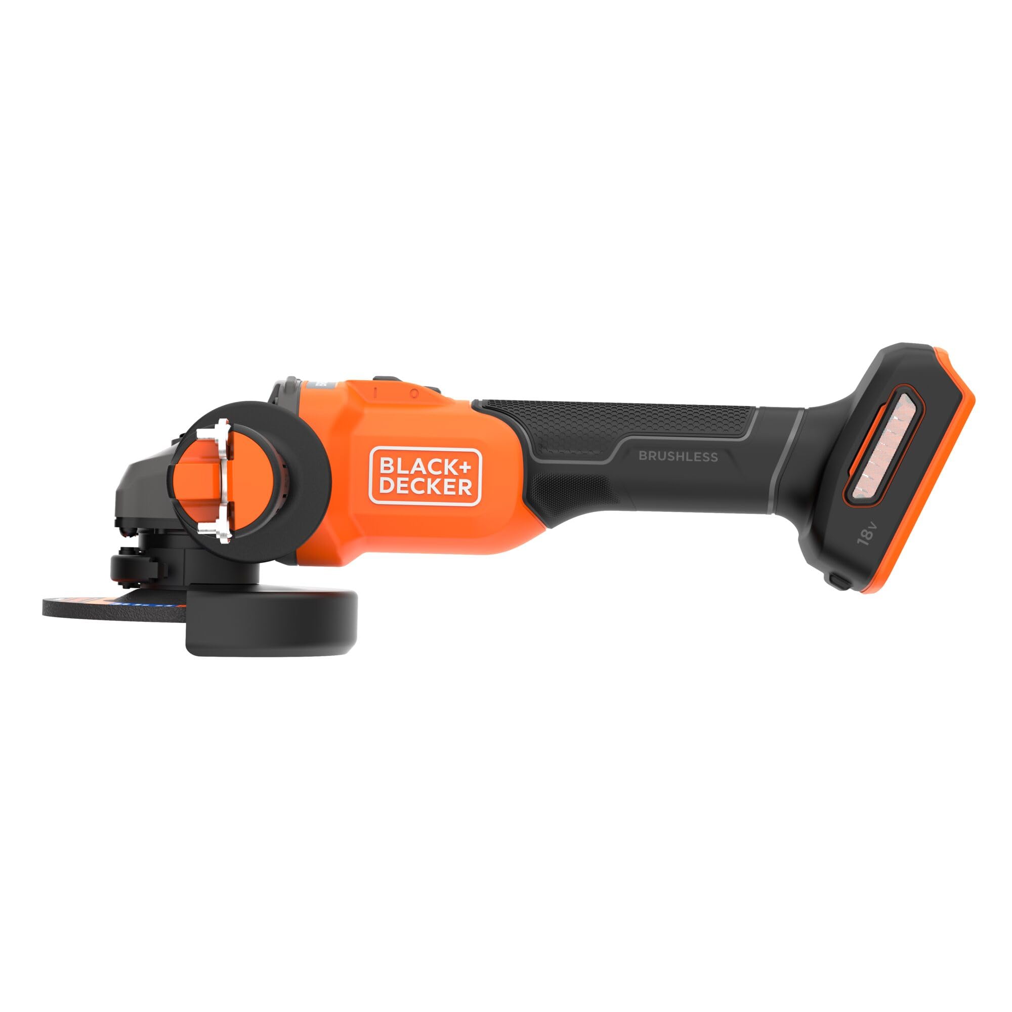 BLACK+DECKER Smerigliatrice a Batteria senza Spazzole da 18 V, 115 cm, Nuda, BCG6L8N-XJ