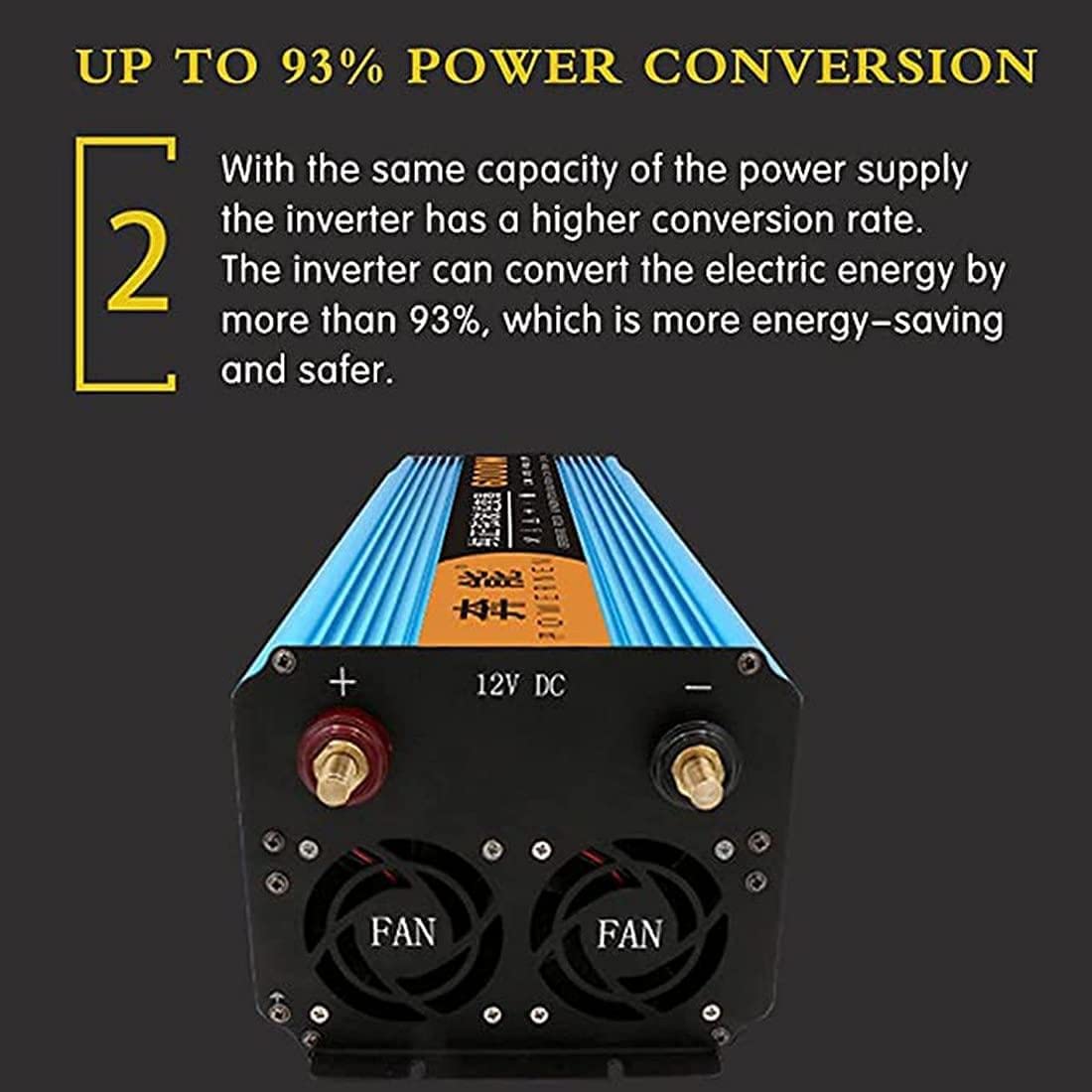 3000W 4500W 6000W 8000W 10000W 12000W Wysokiej mocy czysta fala sinusoidalna Inwerter energii słonecznej Konwerter DC 12V/24V na AC 220V z wyświetlaczem LCD i pilotem do kampera,6000W-24Vto220V