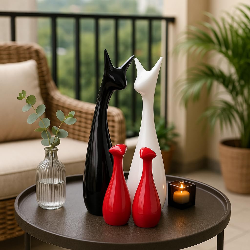 Lucky Deer Family Statue - Home Decor Ceramic Figures -2