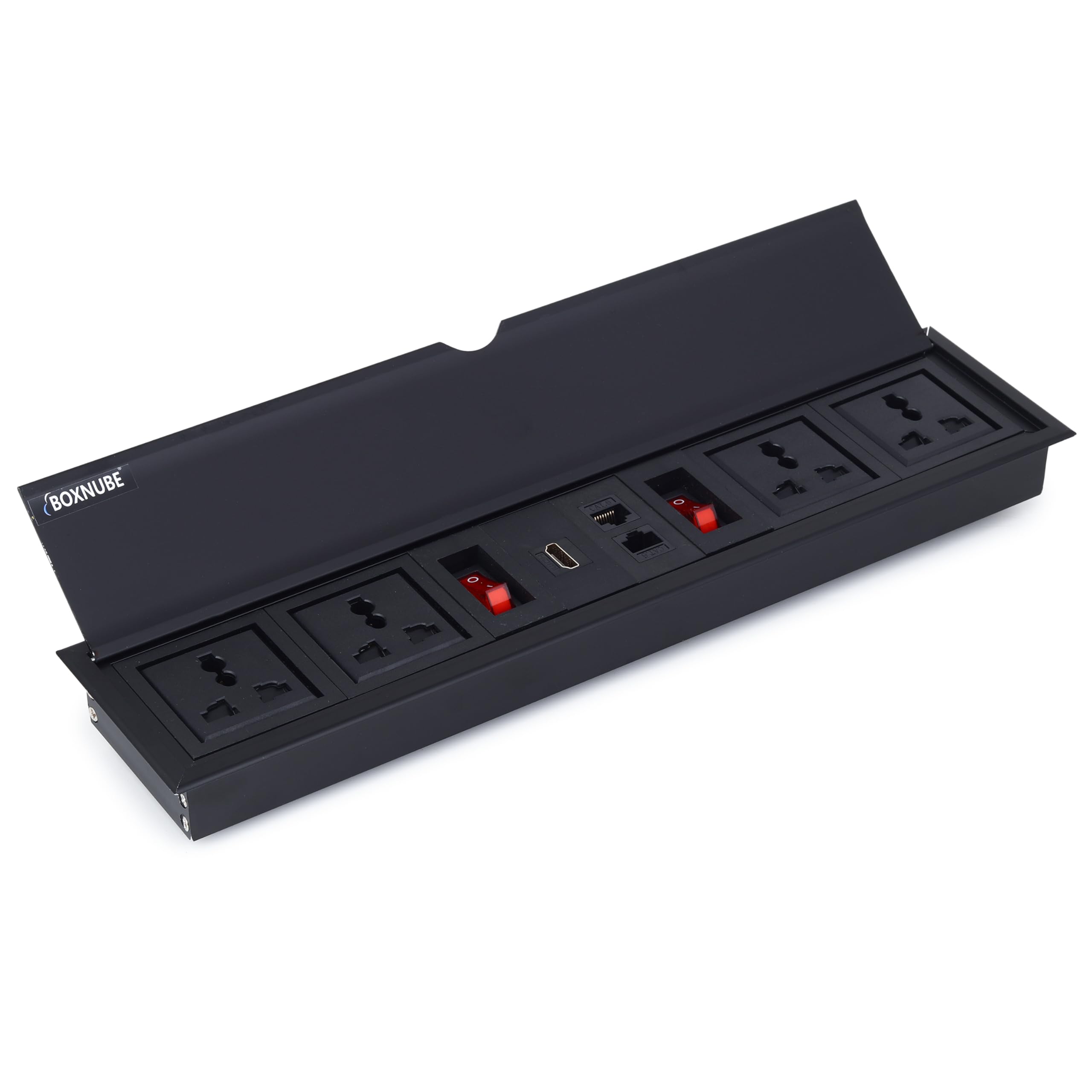 BOXNUBE Fliptop Box Cable Cubby Extension Board with 2 x On/Off