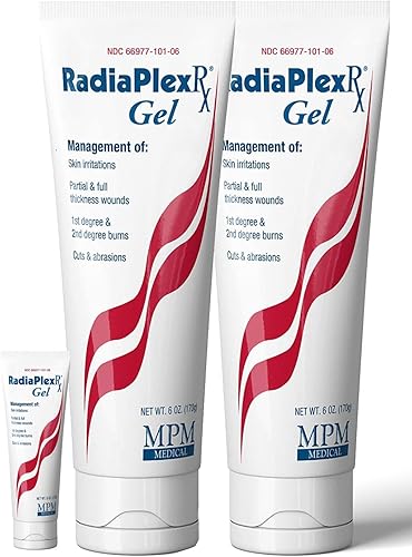 Miniatura 1 de Radiaplex Rx - Apósito de gel para heridas con ácido hialurónico, tratamiento de reacciones a la radiación, maneja heridas en la piel, tubo de 6