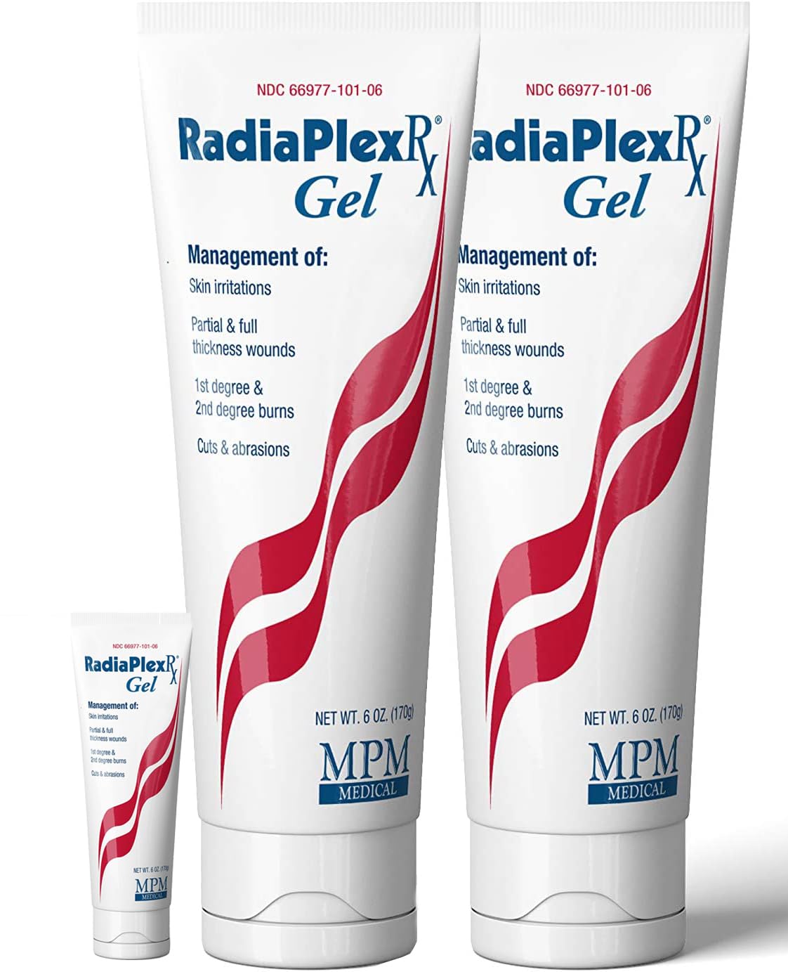 Radiaplex Rx Wound Gel Dressing with Hyaluronic Acid, Treatment of Reactions to Radiation, Manage Skin Wounds, 6oz Tube (2 Pack) - Include (1) Free 0.5oz Samples