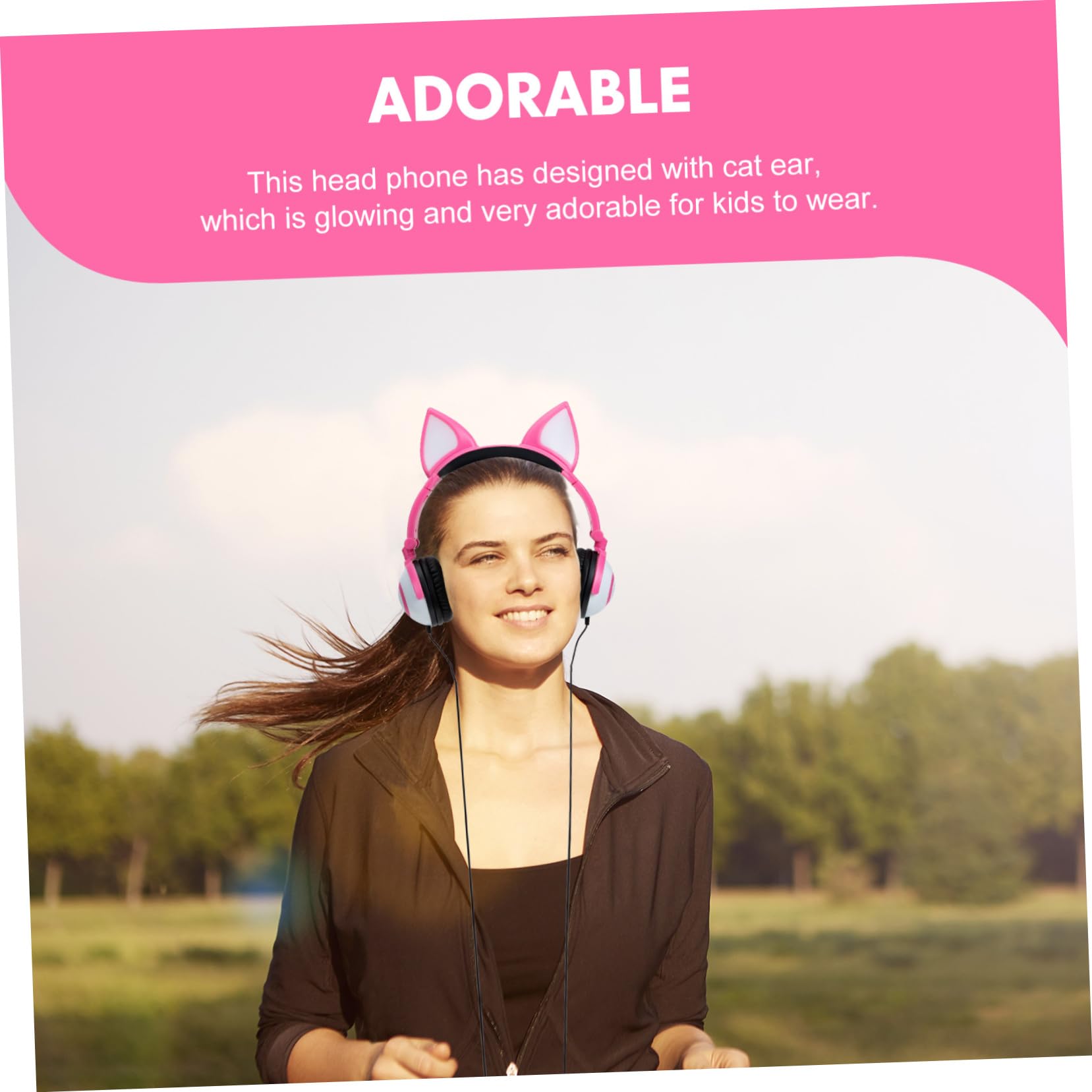 Homoyoyo Cuffie Pieghevoli Orecchie di Gatto per Ragazzo Ragazza Cuffie Suono Stereo e Design Orecchie di Gatto Colorate Adatte Viaggio e Sport