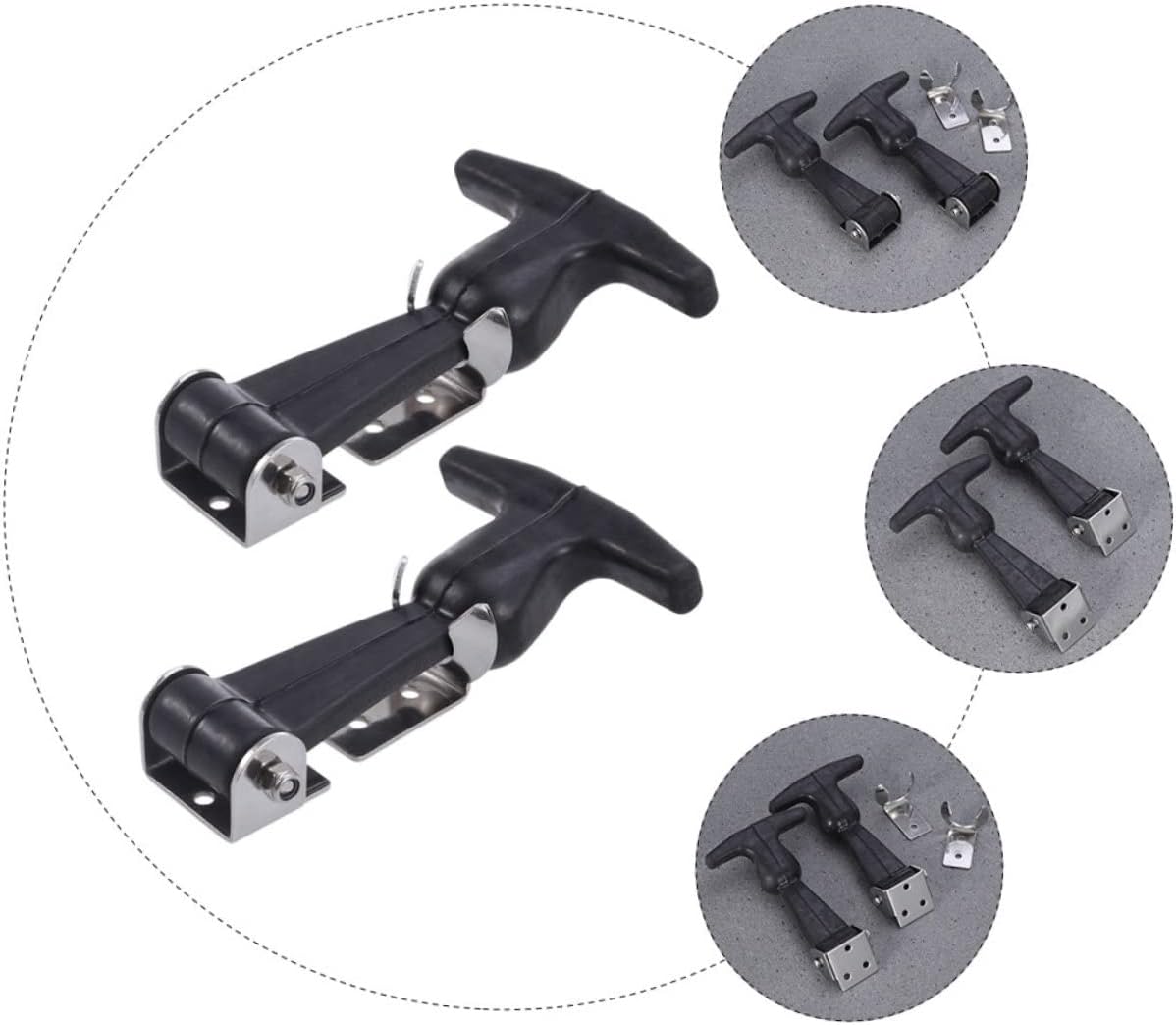 Vaguelly 2Pcs Heavy Duty Draw Latch Hasp with Handle Durable Tool Box Locking Mechanism for Secure Closure for Toolboxes Hatches and More