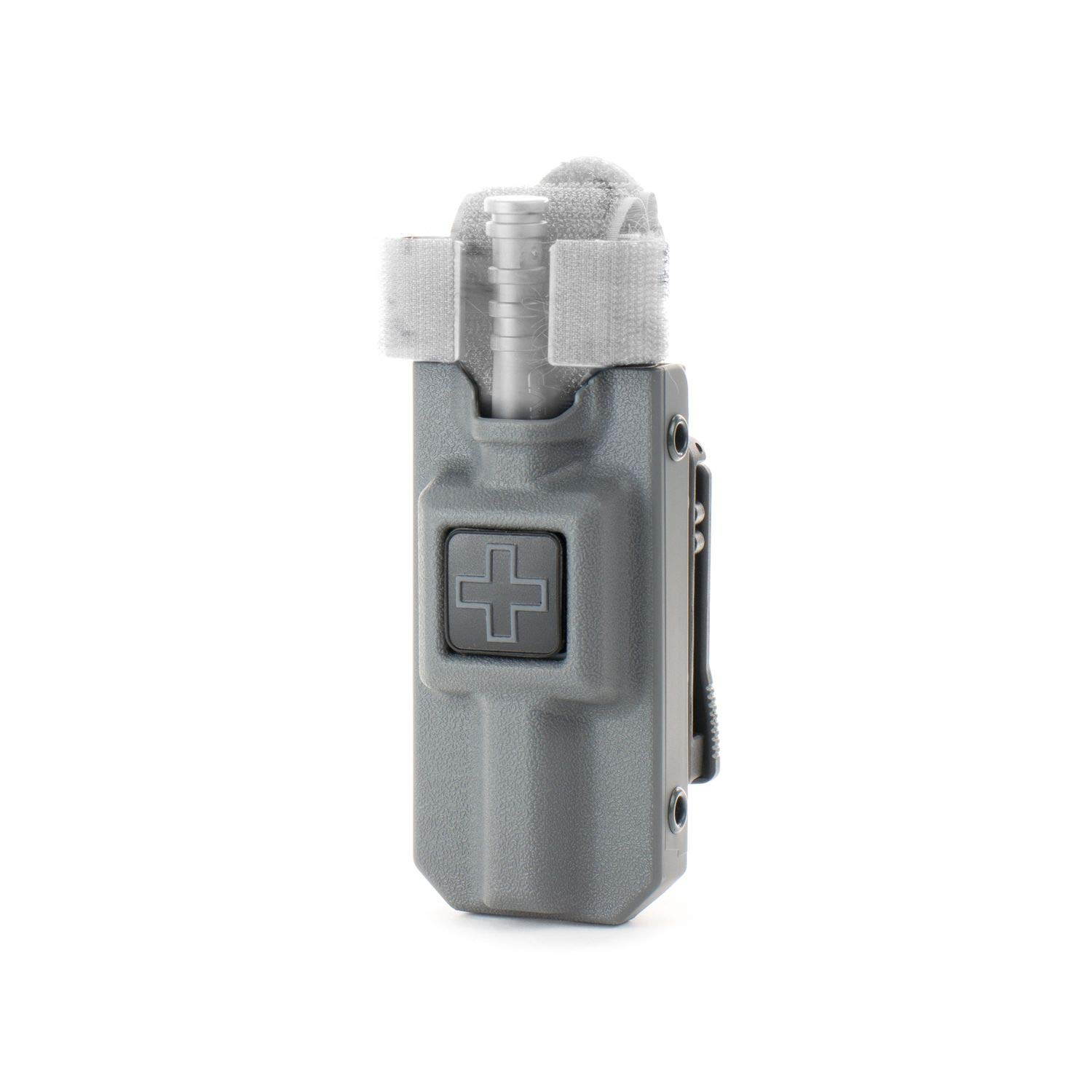 Eleven 10 Rigid TQ Case for C-A-T Tourniquet, Wolf Grey, Belt Attachment