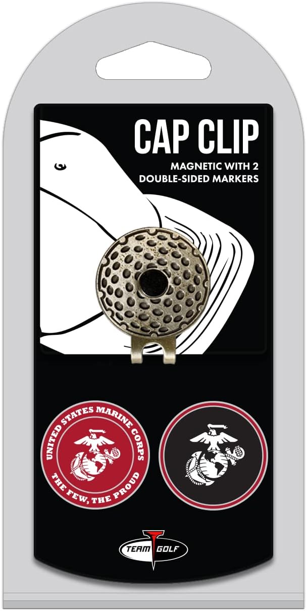 Team Golf Military Marines Cap Clip with 2 Golf Ball Markers Golf Cap Clip with 2 Removable Double-Sided Enamel Magnetic Ball Markers, Attaches Easily to Hats : Golf Divot Tools : Sports & Outdoors