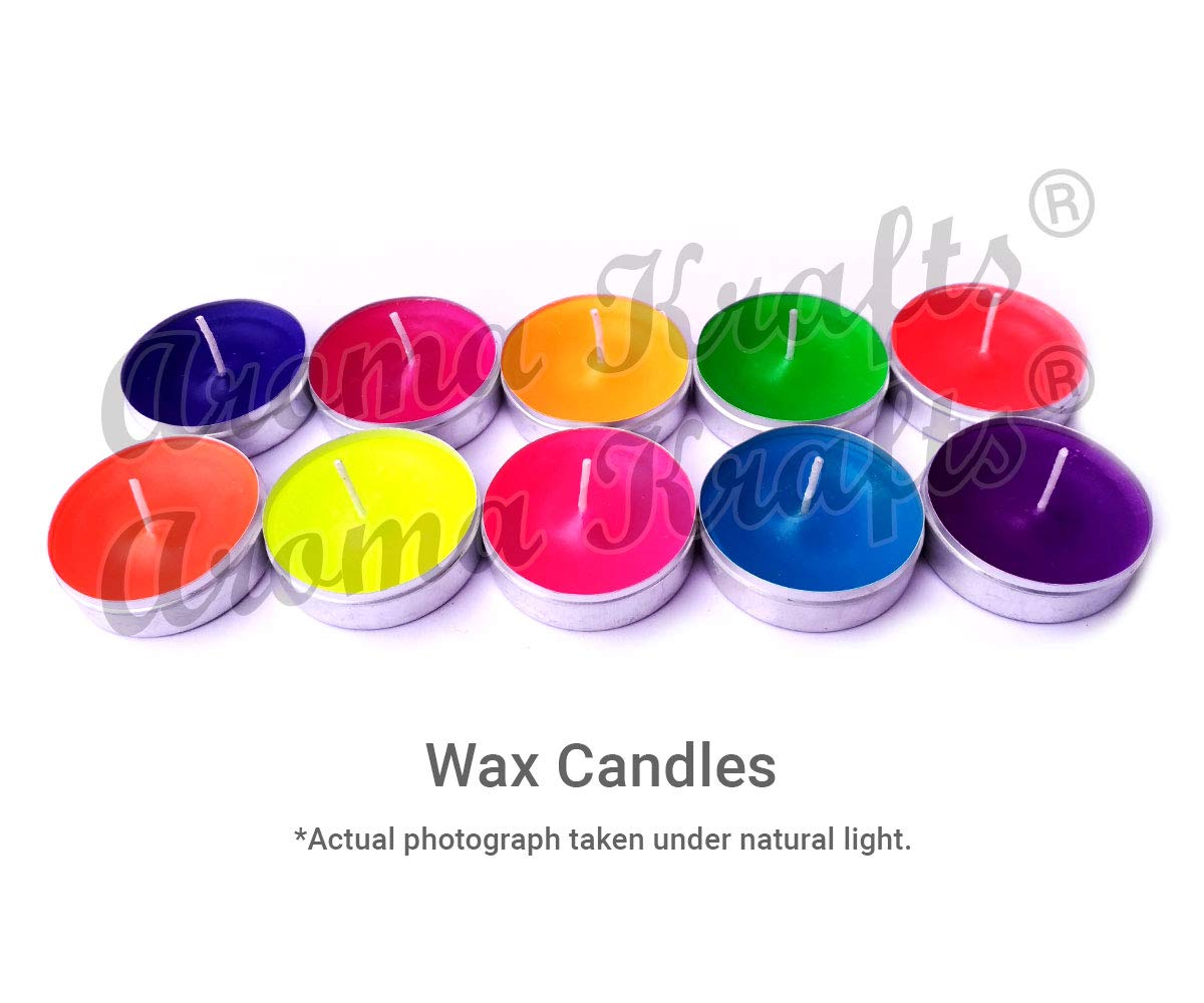 Aroma Krafts Fluorescent Candle Making Powder Colours - Set of 12 (10 g Each)