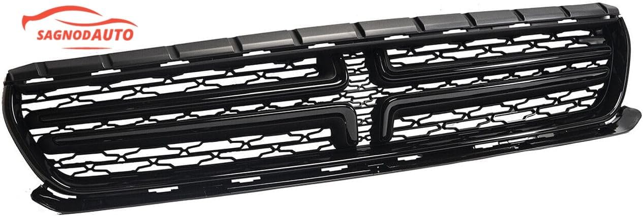 Front Grille Glossy Black compatible with 2015-2023 Dodge Charger