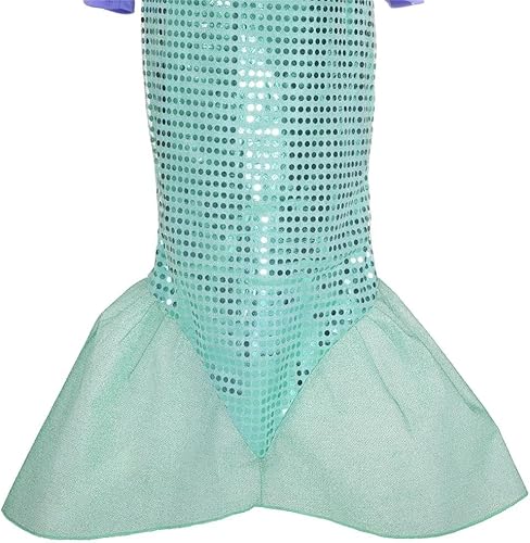 Miniatura 6 de Dressy Daisy Disfraz de sirena de princesa para niñas, disfraz de Halloween, talla 3-12