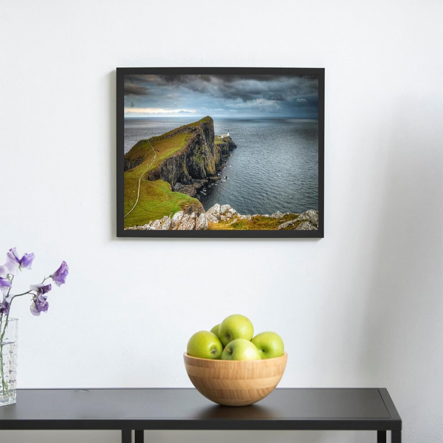 OKSGYTA Landscape of Sky Island Scotland UK Painting by Numbers DIY Unique Canvas Oil Painting Kit Digital Painting 16x20 Inch No Frame