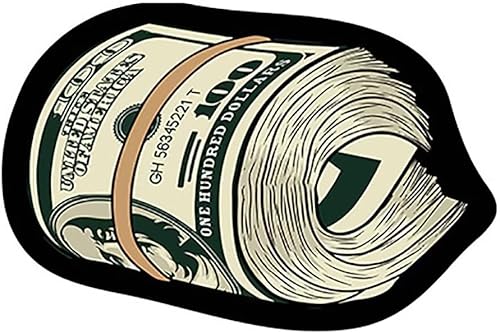 Miniatura 9 de Alfombra artística de dinero para dormitorio, alfombra irregular funky de 3 x 5 pies, acogedora y suave, alfombra creativa para baño, alfombra de