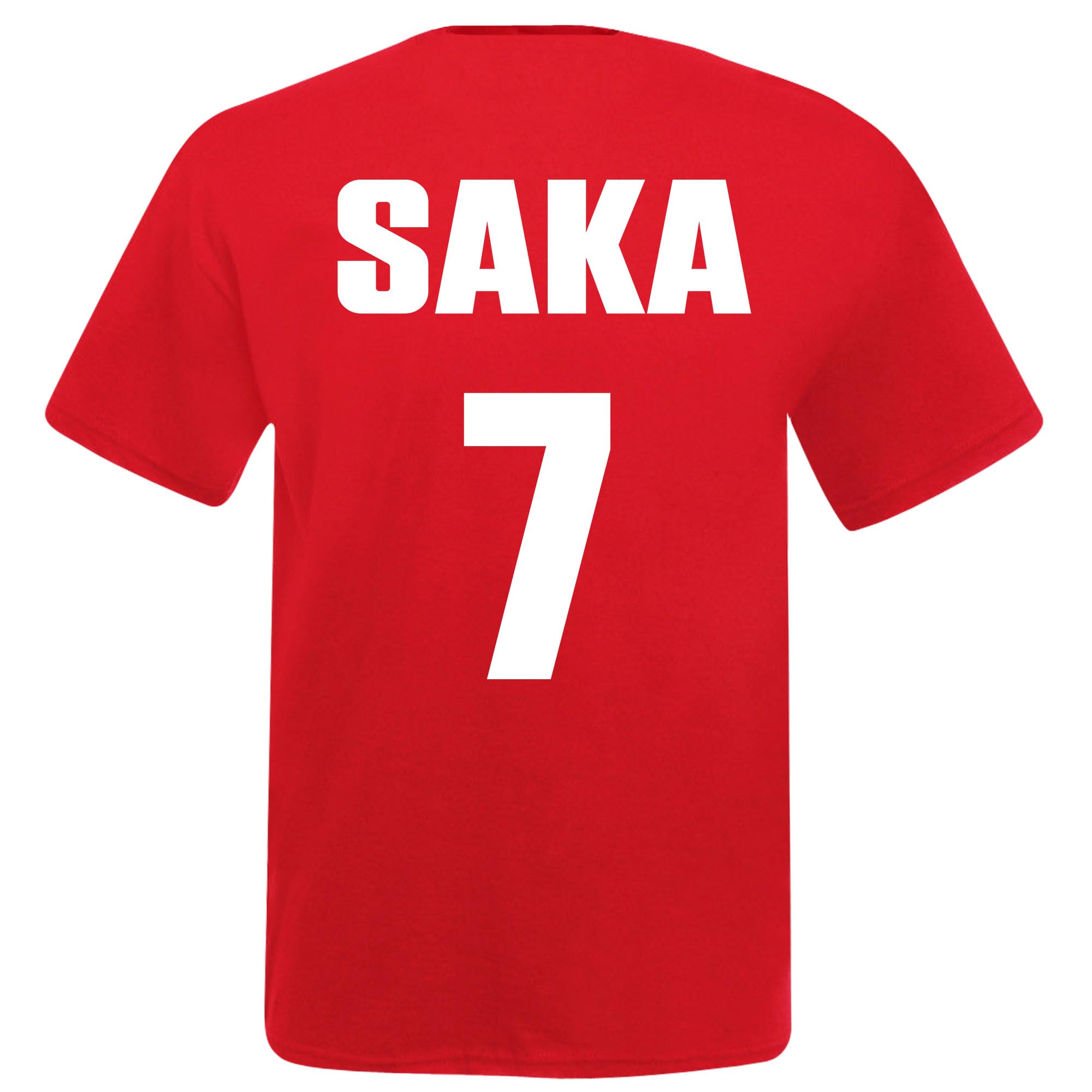 Bukayo Saka Reds Fan Gunners - Camiseta de fútbol Saka England - Camiseta de fútbol Saka Supporter Gooners, camiseta de algodón, diseño unisex