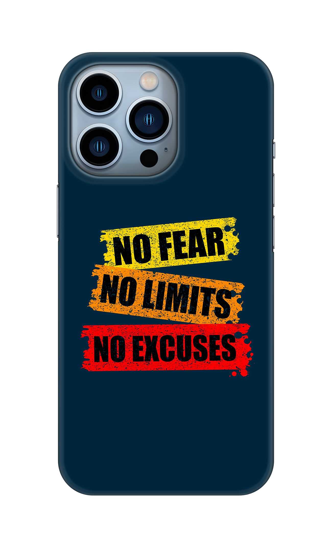 Stylizedd Case for iPhone 15 Pro, Slim Snap Classic Series Mobile Cover Hard PC Shield Matte Finish Print - No Fear Limits Excuses
