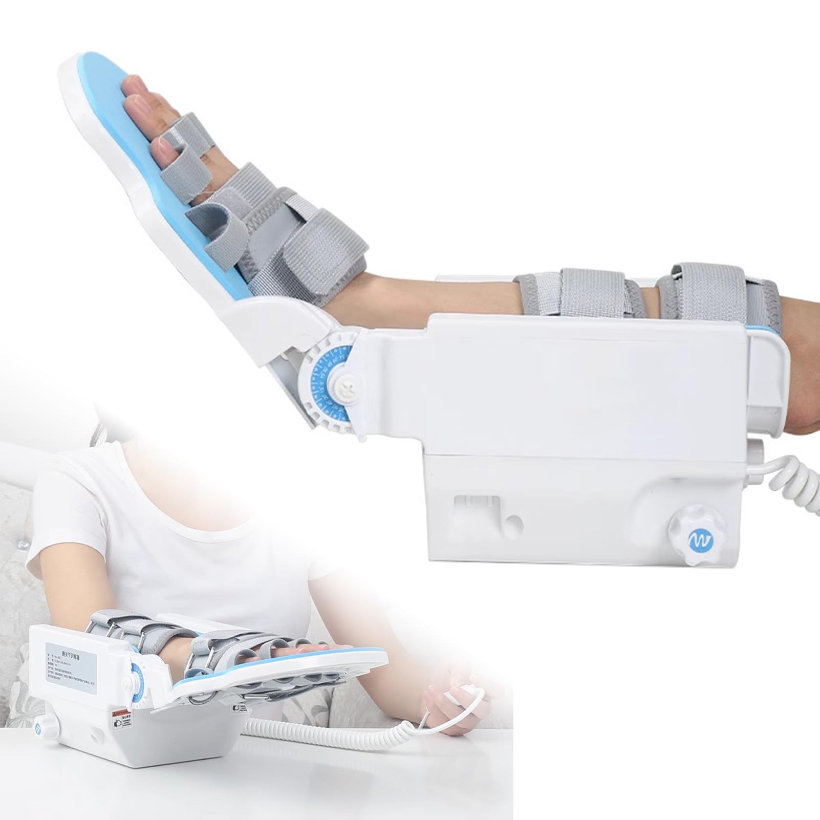 Muñequera ejercitadora de brazo, inmovilizador de muñeca ajustable para entrenamiento de flexión y extensión, apoya la recuperación de lesiones en muñeca y codo
