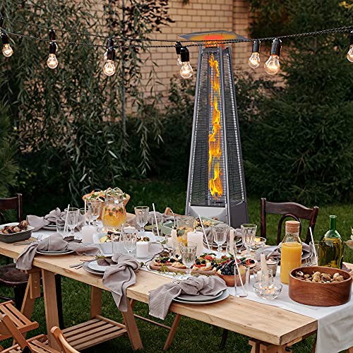 Patio Heaters For Outdoor Use 46000 Btu Portable Flame Heater With Wheels Heaters For Indoor Use,Outdoor Pyramid Heaters For Patio Propane #TOP5