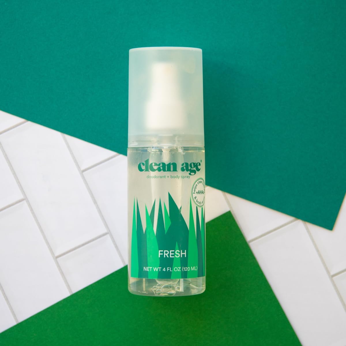 Clean Age - Aluminum Free Deodorant & Body Spray for Whole Body - Fresh 4oz (2 Pack) Clean Deodorant and Body Spray for Teen Boys and Girls - With AHA For Body Acne - Body Spray for Teens Formula