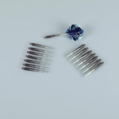 Miniatura 7 de CyeeLife Ejes de dardos transparentes de aluminio y plástico, 15 piezas (5 juegos) 1.378 in1.890 in