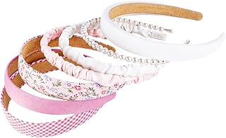 Headbands for Women Different Style,Pearl Headband ,Pink ,Non Slip Headband | Vintage Wide Fashion Headbands Cute Flower Pattern,for Womens Thin Thick Short Hair Fashion Accessories(7 Pcs)