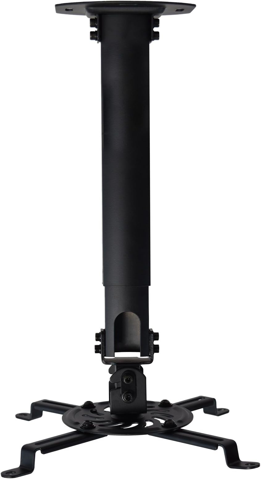 VIVO Universal Extending Black Ceiling Projector Mount/Height Adjustable Projection (MOUNT-VP02B)
