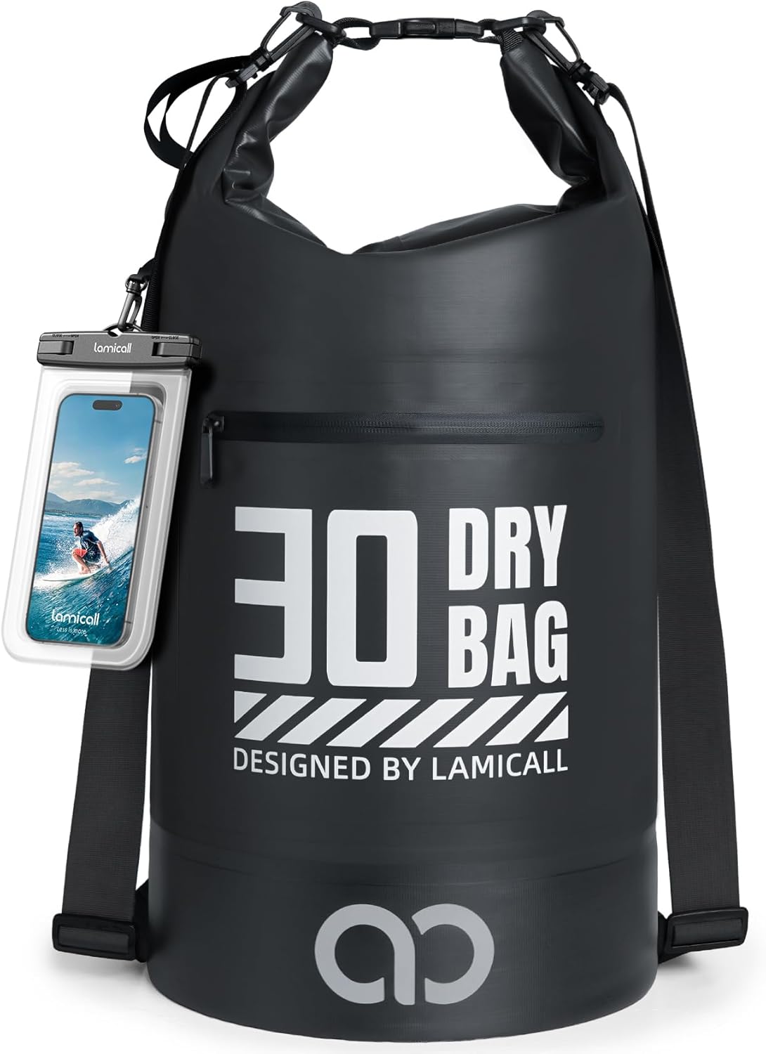 Lamicall Dry Bag Waterproof Backpack - [Durable & Floating] 5L/10L/20L/30L/40L Large Water Proof Bag with Waterproof Phone Case for Kayaking, River Rafting, Lake, Float Trip, Tubing Essentials