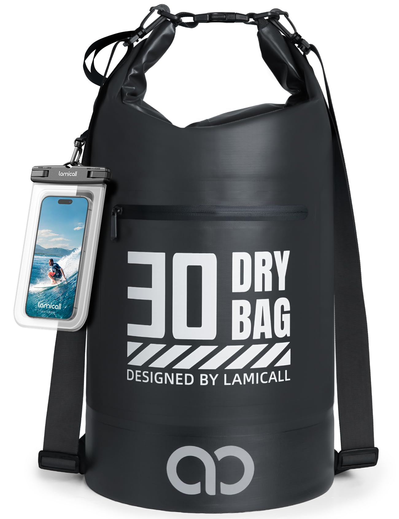 Lamicall Dry Bag, wasserdichte Tasche - [Robust & Kratzfest] 5L/10L/20L/30L/40L Rucksack Wasserdicht Beutel, Waterproof Bag Drybag für Wassersport/Strand/Bootsport, Freie 100% wasserfeste Handyhülle