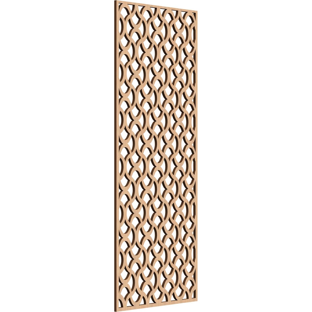Resort Decorative Pierced Fretwork Wood Wall Panels, 19 3/8"W x 49 3/8"H x 3/8"T, Hickory