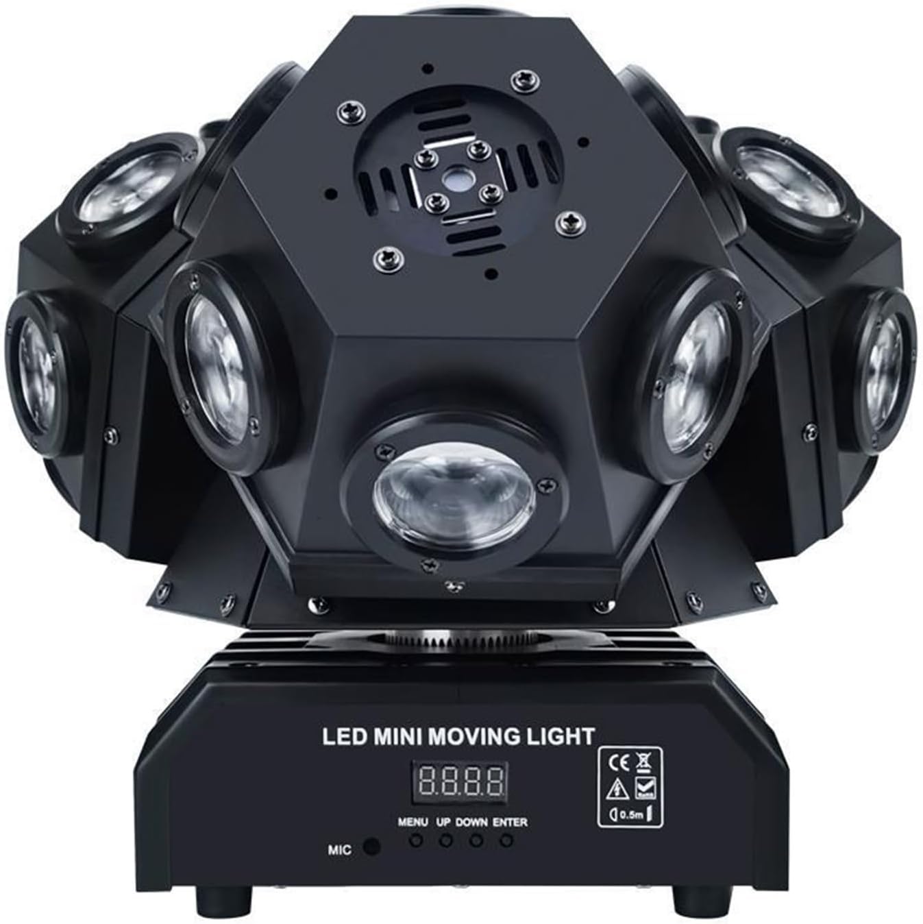 Moving Head Light - Three Head Rotating Stage Disco Lights for KTV, Dance Halls, Weddings, DJs & Parties - 18 x 10W - Ideal for Stage Lighting