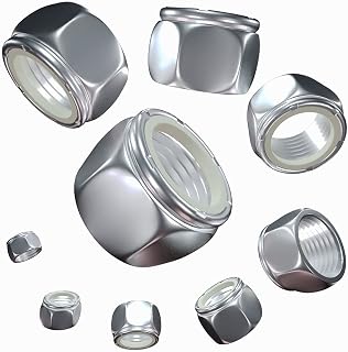 5/16"-24 Stainless Steel Lock Nut Assortment Kit 304 Stainless Steel Hex Lock Nylon Insert Nut (5/16"-24, 80 pcs)