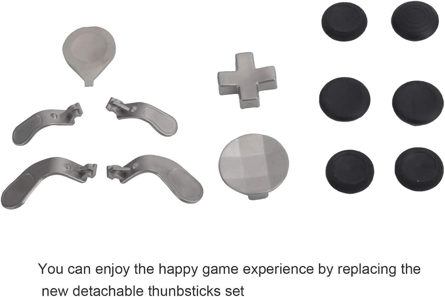 ASHATA Game Controller Button Pallets Game Controllers for Xbox One Elite Series 2, Replacement Elite Controller Paddles D-Pads Joystick Thumbsticks