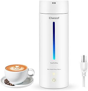 CHACEEF Travel Electric Kettle, 350ml Small Portable Kettle with 304 Stainless Steel, Travel Kettle with BPA Free, 3 Color...
