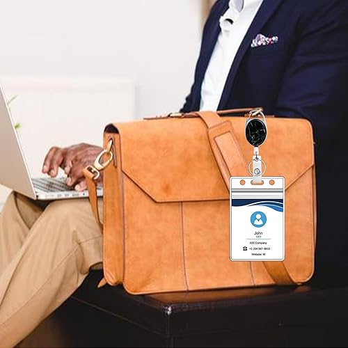 Vista 86 de Carrete retráctil para tarjetas de identificación con llavero retráctil para llaves, lindo nombre, carretes decorativos de tarjetas de Pretty