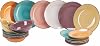 Villa d'Este Home Tivoli 2197966 Baita Acquarell Dinner Set 18-Piece Hand-Painted Stoneware 6 Assorted Tabletops