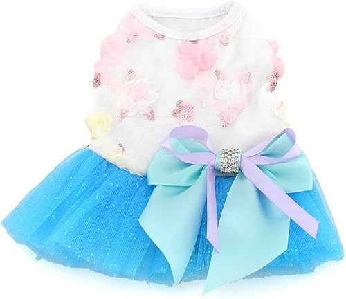 Miniatura 20 de ranphy Pet Puppy Small Dog Cat Encaje Falda princesa tutu Vestido Falda Bowknot Romántico, Lovely, un cachorro, XL, estilo3 Style3