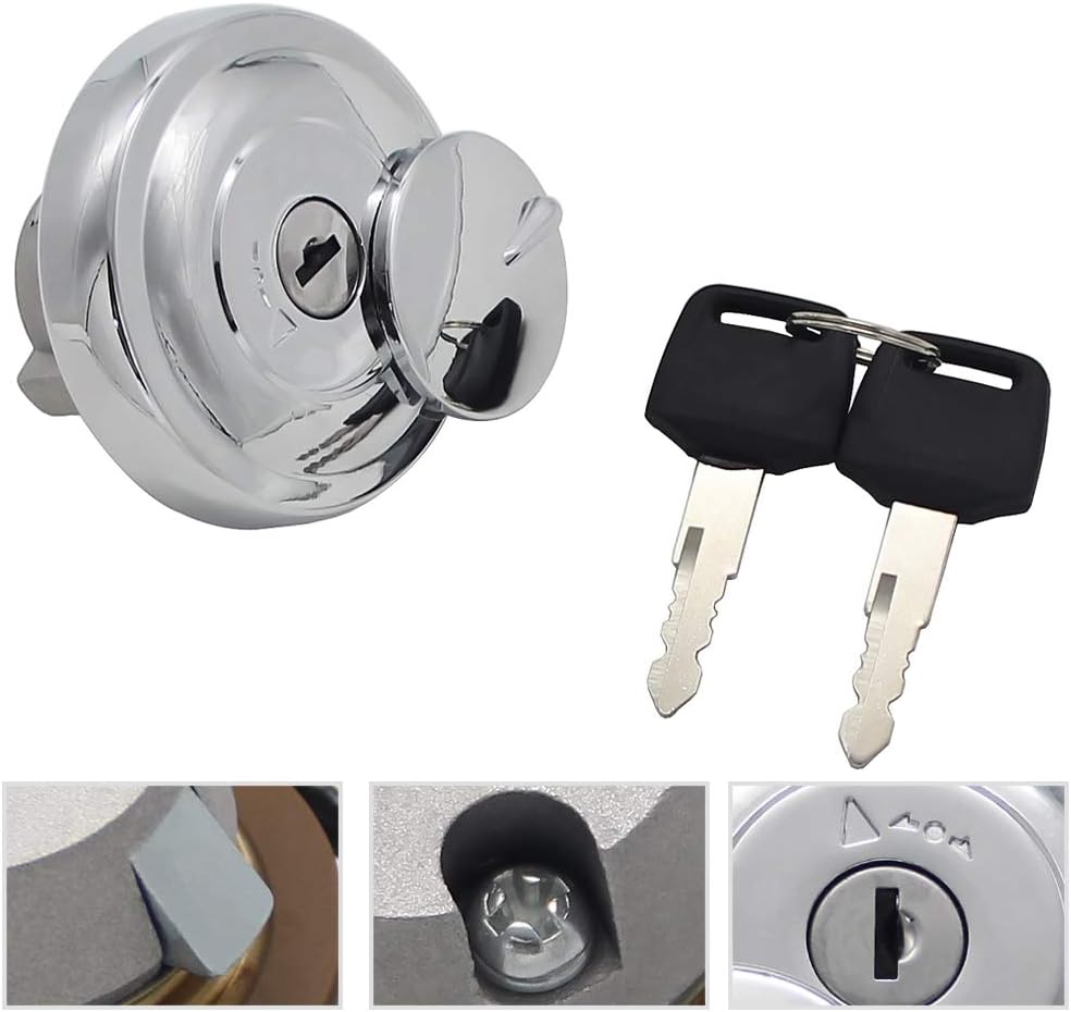 Gas Locking Cap Fuel Gas Tank Locking Cap Lid Cover Keys OEM:51049-5004 for Yamaha/Kawasaki