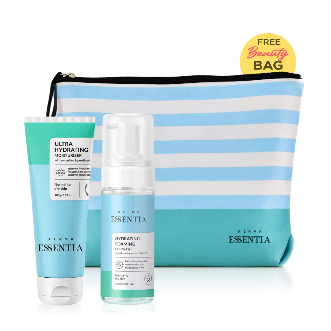 Derma EssentiaDry Skin Products Kit- Hydrating Foaming Face Wash (100ml) + Ultra Hydrating Moisturiser (100g)