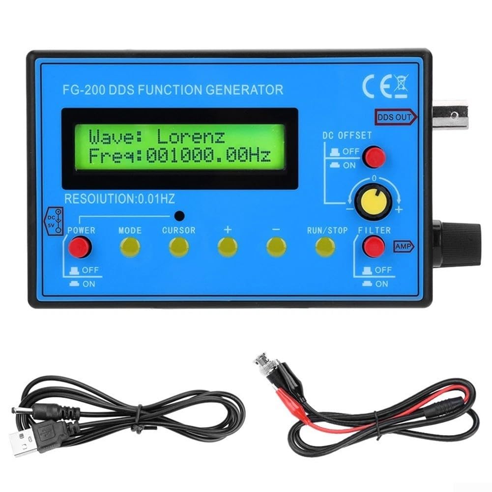 DDS Signalgeneratormodul FG-200 0,01 Hz bis 100 kHz mit 15 Wellenformen für Sinus-Quadrat-Dreieck-Exponential- und Impulsanwendungen