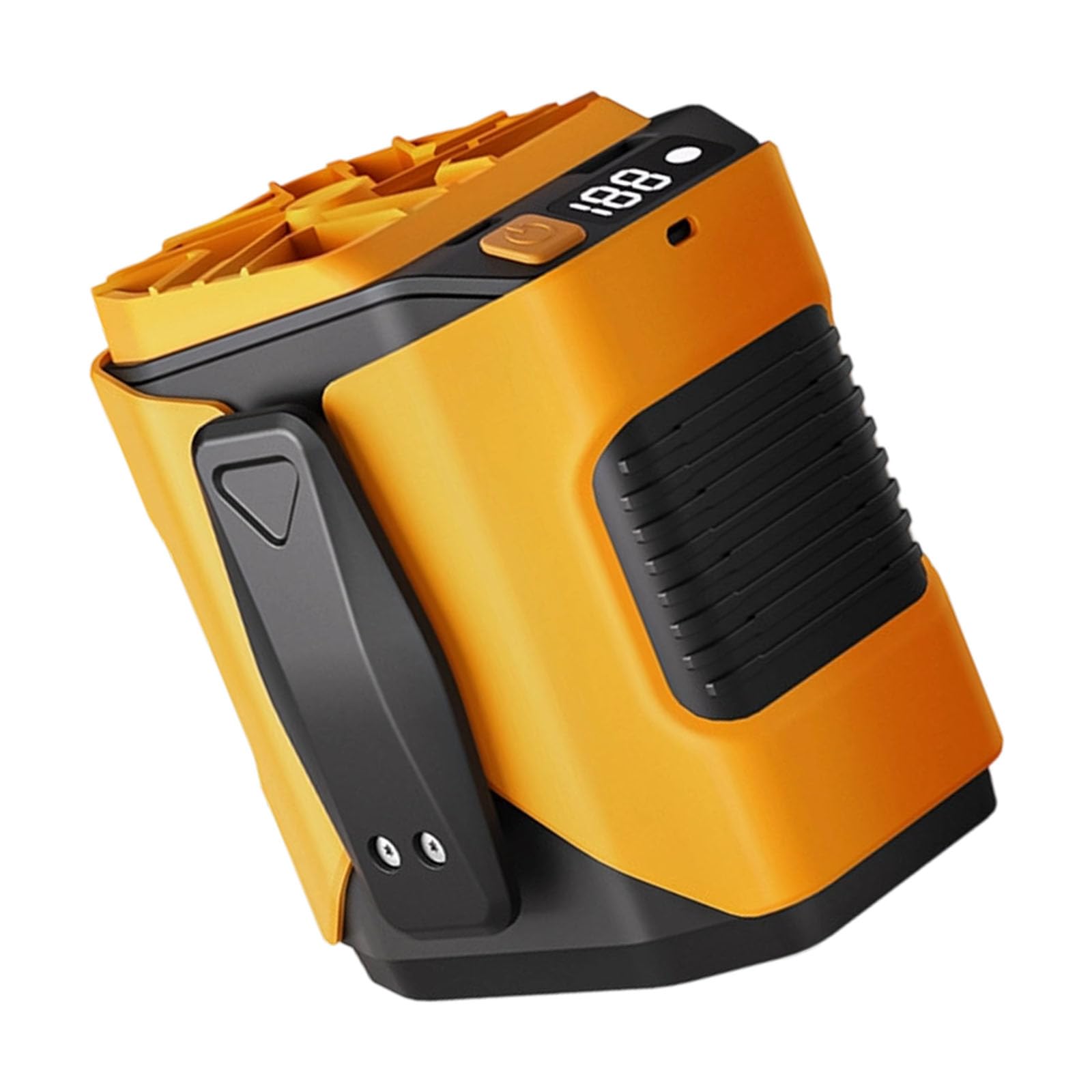 Tsophreniq Waist Fan Belt Rechargable Cooling 6000mAh Clip ABS Texture Suitable for Travel Camping Fishing Use Desk Clip