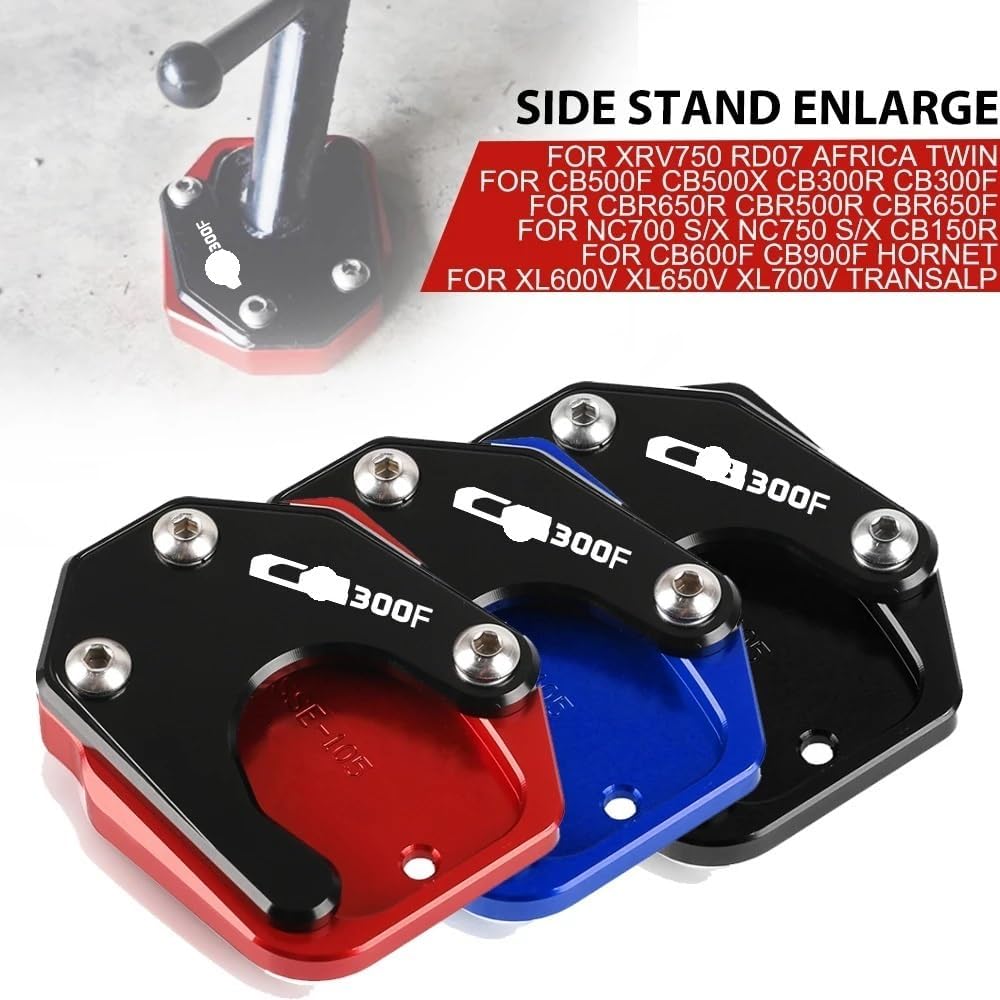motorcycle Foot Plate Pad Kickstand For H&ONDA CB300F CB300 F 2018 2019 2020 2021 2022 2023 CB Motorcycle Side Stand Enlarger Support Foot Plate Extension