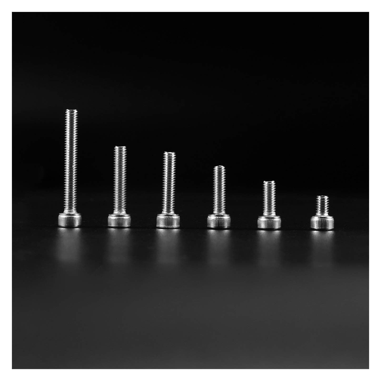 Vis à tête cylindrique à six pans creux 1080pcs M2 M3 M3 M3 M4 Socket Hex Set Set En Acier Inoxydable Vis Vis Boulons Nuts Rondelles plats Kit d'assortiment avec boîte de rangement Haute résistance et
