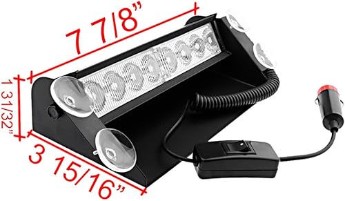 Miniatura 3 de Luz estroboscópica de 12 pulgadas, color blanco ámbar, 72 LED, magnética, intermitente, advertencia, advertencia, mini barra de luces para vehículos