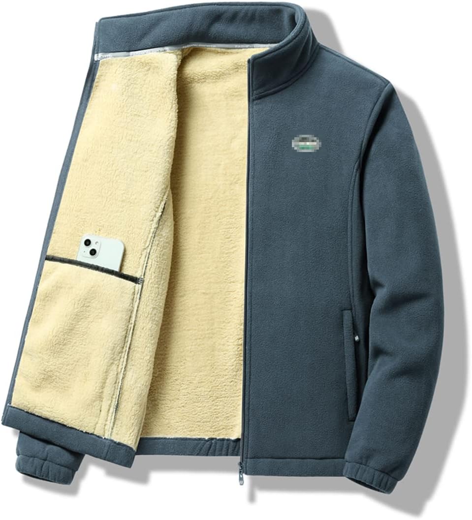 Men Winter Jacket Wool Warm Jacket Men's Plus Size Men Coat Thick Fleece Jackets Men Solid Color Men Hoodie Coat