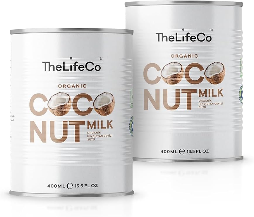 TheLifeCo Organik Hindistan Cevizi Sütü 400 Ml X 2 Ad (Glutensiz, Vegan)