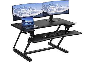 Uplift Your Workspace: 36" Standing Desk Converter for Ergonomic Comfort and Productivity