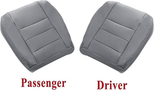 Miniatura 4 de NLQR Fundas de asiento de repuesto para parte inferior del lado del conductor y del pasajero, cuero de microfibra gris pedernal, compatible con Ford