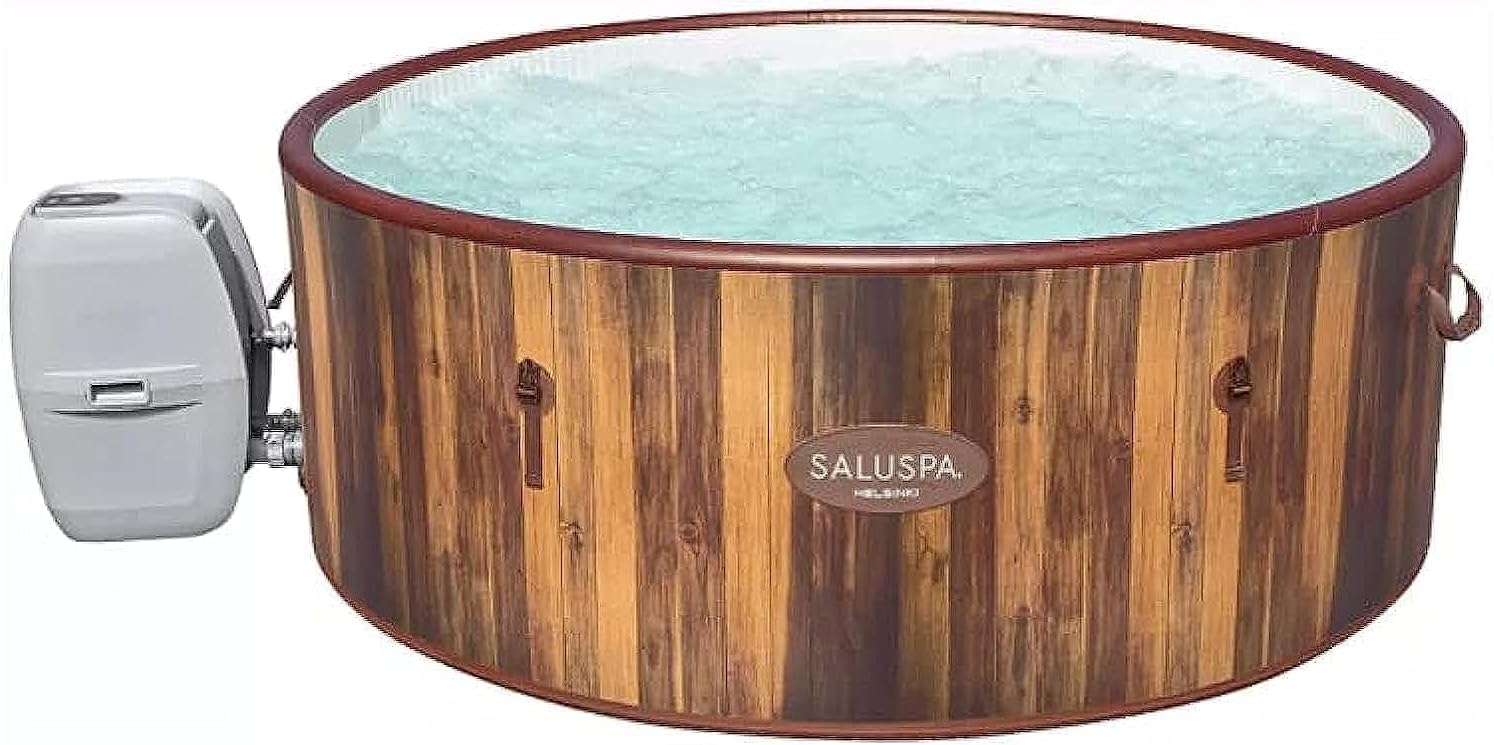 Popular Inflatable Hot Tubs , Round Shape Outdoor Spa Tubs Massage 4 Persons Garden Leisure Spa Hot Tub Inflatable