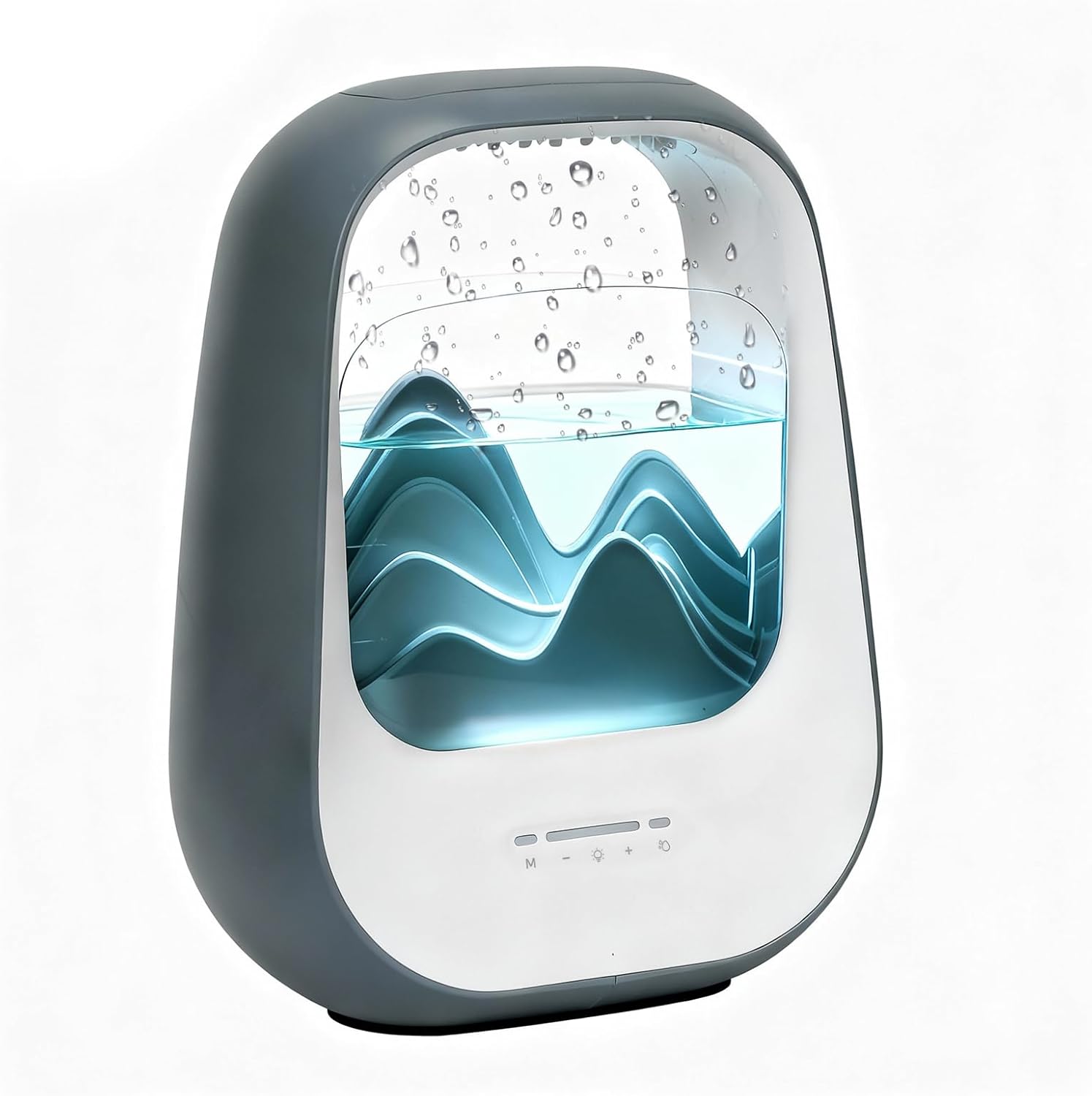 7-in-1 Rain Drop White Noise Machine & Bluetooth Speaker – Sleep Aid Device with Rain Sounds, Ambient Light, Humidifier, Aroma Diffuser & Meditation Mode for Bedroom Relaxation and Stress Relief
