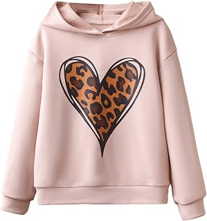 Girl's Cute Graphic Print Hoodie Casual Long Sleeve Pullover Sweatshirt Top