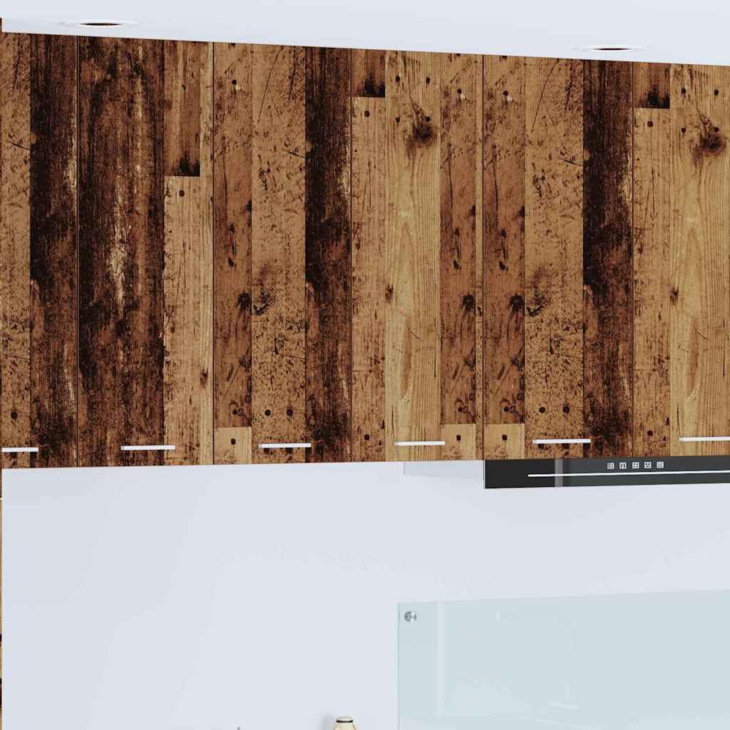 Hängeschrank mit Speicher Altholz 60 x 31 x 80 cm Holzwerkstoff, Küchenschrank mit Stauraum, Mehrzweckschrank mit Tür, ideal für Vorratsschrank, Organizer, Esszimmer, Arbeitsplatte