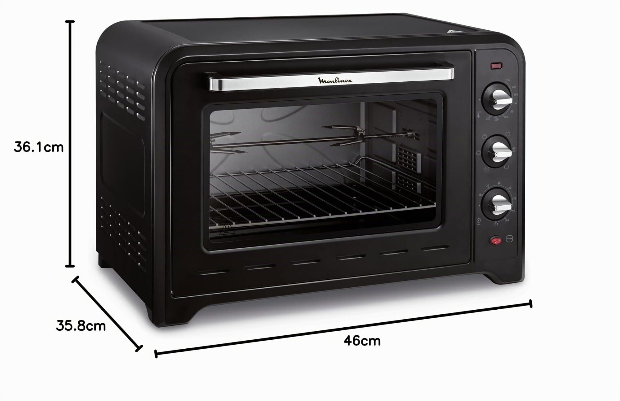 Moulinex yy2917fb Forno a convezione Optimo 60 L, 7 modalità di cottura, Nero