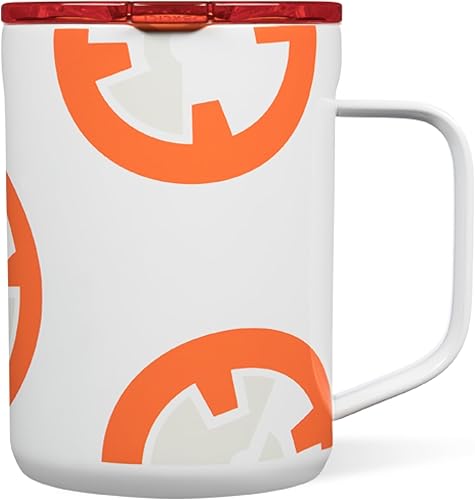 Corkcicle Disney Princess Ariel - Taza de café con triple aislamiento con tapa, vaso de campamento de acero inoxidable con asa, caliente durante más